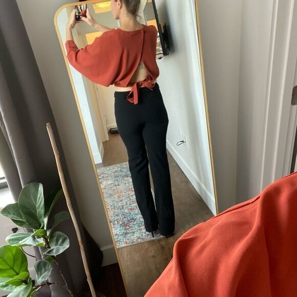 BA & SH “Batik Noir Lady Pants” Wide Leg Belted Trousers - Picture 9 of 10